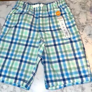 Little boy’s 100% cotton Jumping Beans shorts 4 color, pastel check pattern NWT